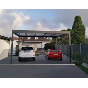 Structure Seule Carport Toit Plat Aluminium Auto-Portée (pour toiture polycarbonate, panneau sandwich, solaire photovoltaique)