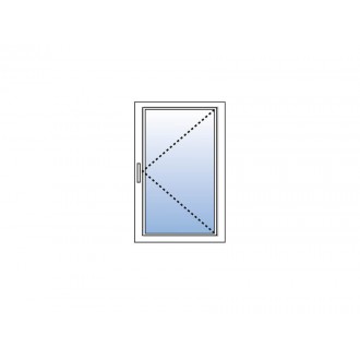 Fenêtre PVC 1 Vantail VEKA Tirant Droit Blanc, Gris, Beige ou Chêne Doré Ouvrant à la Française Sur Mesure