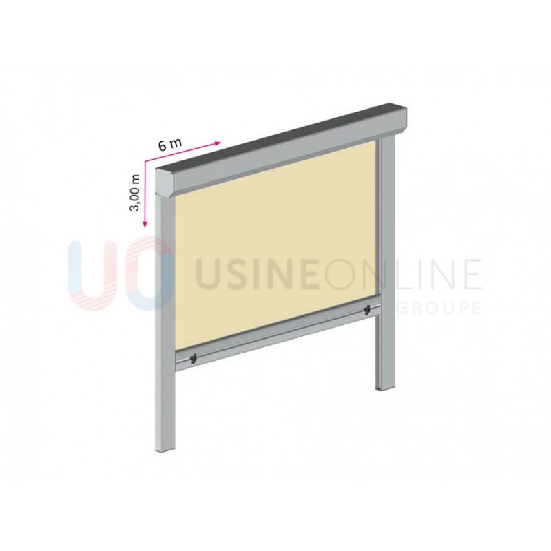 Store Screen Coffre 115 Toile PVC 502 Ferrari Vertical Extérieur Motorisé pour Pergola & Véranda Sur Mesure