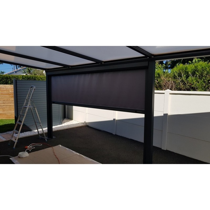 Store Screen Coffre 115 Toile PVC 502 Ferrari Vertical Extérieur Motorisé pour Pergola & Véranda Sur Mesure
