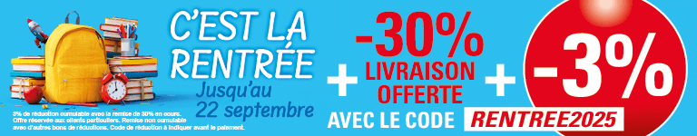 Promotion -3% Supplémentaire avec le code RENTREE2025
