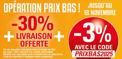 Promotion -3% Supplémentaire avec le code PRIXBAS2025