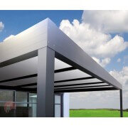 Structure Seule Pergola Toit Plat Aluminium Auto-Portée (pour toiture polycarbonate, panneau sandwich, solaire photovoltaique)