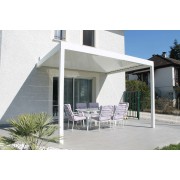 Pergola bioclimatique motorisée 4x4 blanche