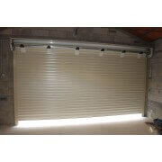 Coffre 300x300 mm ouvert porte de garage enroulable beige