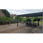 Structure Seule Carport Toit Plat Aluminium Auto-Portée (pour toiture polycarbonate, panneau sandwich, solaire photovoltaique)