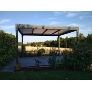 Structure Seule Carport Toit Plat Aluminium Auto-Portée (pour toiture polycarbonate, panneau sandwich, solaire photovoltaique)