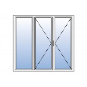 Porte fenêtre PVC 3 vantaux