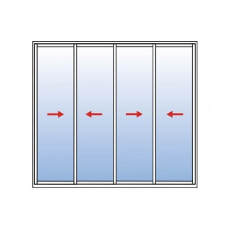 Baie coulissante 4 vantaux