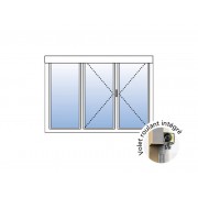 Fenêtre PVC 3 vantaux avec volet roulant intérieur intégré