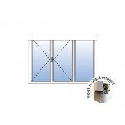 Fenêtre PVC 3 vantaux avec volet roulant intérieur intégré