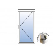 Porte fenêtre PVC 1 vantail tirant gauche avec volet roulant intérieur intégré