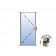 Porte fenêtre PVC 1 vantail tirant droit avec volet roulant intérieur intégré
