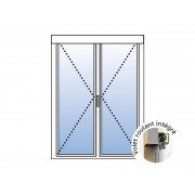 Porte fenêtre pvc 2 vantaux avec volet roulant intérieur intégré