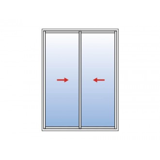 Baie coulissante 2 vantaux