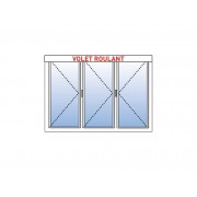 Fenêtre PVC 3 Ouvrants avec volet roulant intérieur intégré
