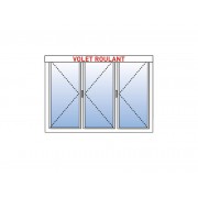 Fenêtre PVC 3 Ouvrants avec volet roulant intérieur intégré