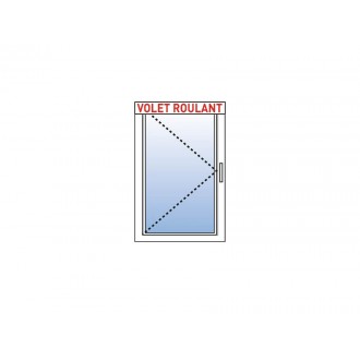 Fenêtre PVC 1 Vantail VEKA Tirant Gauche avec Volet Roulant Électrique (Moteur Somfy ou Simu) ou Manuel Intégré Sur Mesure