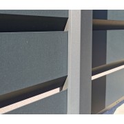 Clôture Aluminium Persiennée Lames 137x20mm Sans Vis à Vis Extérieur à Visser sur Muret ou Applique (à l'Anglaise) Sur Mesure