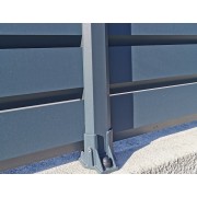 Clôture Aluminium Persiennée Lames 137x20mm Sans Vis à Vis Extérieur à Visser sur Muret ou Applique (à l'Anglaise) Sur Mesure