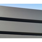 Clôture Aluminium Persiennée Lames 137x20mm Sans Vis à Vis Extérieur à Sceller Sur Mesure
