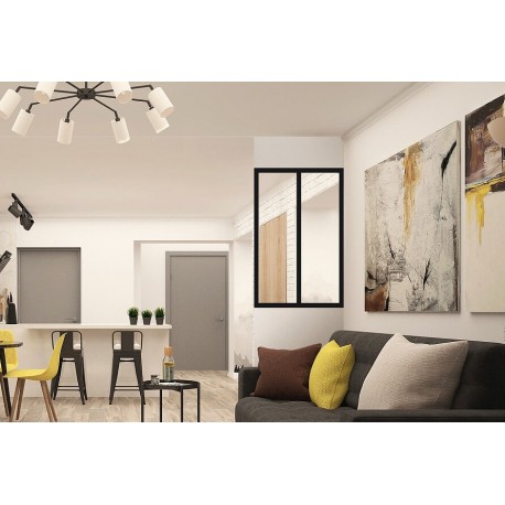 Verrière Aluminium 2 Vitrages Noir 9005 Finition Sablé
