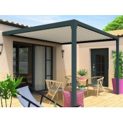 Pergola bioclimatique M1 3.1x3.5 adossée