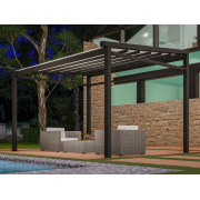Pergola Toile Rétractable S-Luxe Sauleda® Technical Etanche Lumière Led