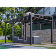 Pergola Toile Rétractable S-Luxe Soltis w96 Ferrari® Etanche Auto-portée Gris Anthracite 7016