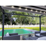Eclairage Led avec Variateur d'Intensité Pergola Toile Rétractable S-Luxe Soltis w96 Ferrari®