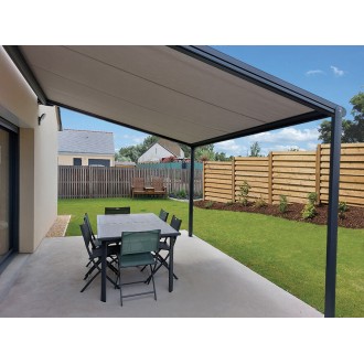 Store Banne Toile Dickson Acrylique Sur Pieds Électrique (Télécommande ou Interrupteur) Coffre Intégral Sur Mesure 135