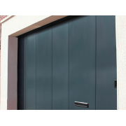 Porte de Garage Coulissante Électrique Sommer Gris Anthracite 7016 Finition Lisse Sur Mesure