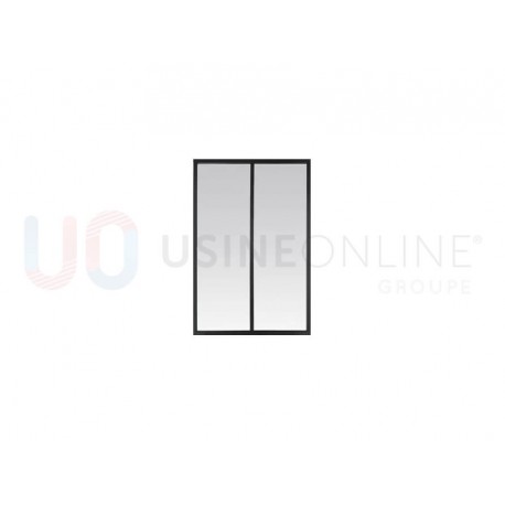 2 Vitrages Ovales Extensibles 11 Mm Douceur D'Intérieur 100-140 Cm Anthracite - Tringle Métal