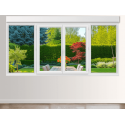 Fenêtre PVC 4 Vantaux VEKA (2 Ouvrants + 2 Fixes Latéraux) avec Volet Roulant Motorisé ou Manuel Intégré Sur Mesure