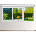 Fenêtre PVC 3 Vantaux VEKA (2 Ouvrants + 1 Fixe à droite) avec Volet Roulant Motorisé ou Manuel Intégré Sur Mesure
