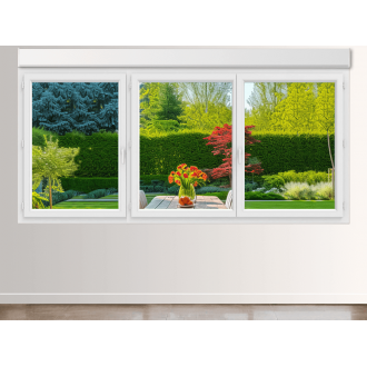 Fenêtre PVC 3 Ouvrants (Seul à Gauche) avec Volet Roulant Intégré