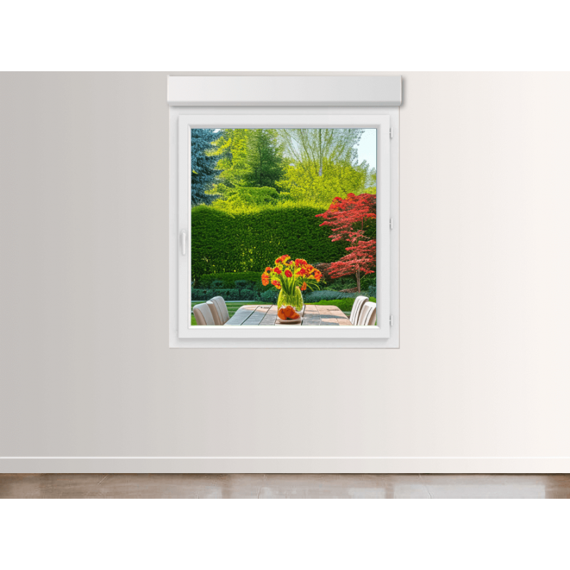 Fenêtre PVC 1 Ouvrant Tirant Droit avec Volet Roulant Intégré