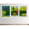 Fenêtre PVC 3 Vantaux VEKA (2 Ouvrants + 1 Fixe à gauche) Blanc, Gris, Beige ou Chêne Doré Ouverture à la Française Sur Mesure