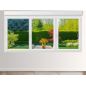 Fenêtre PVC 3 Vantaux VEKA Ouvrants (Seul à Droite) avec Volet Roulant Motorisé (Somfy ou Simu) ou Manuel Intégré Sur Mesure