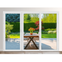 Porte Fenêtre PVC 3 Vantaux VEKA (seul à gauche) Blanc, Gris, Beige ou Chêne Doré Ouvrants à la Française Sur Mesure