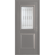 Porte d'Entrée Aluminium Ariane Gris 9007 Vitrage Décors Barreaux Sur Mesure