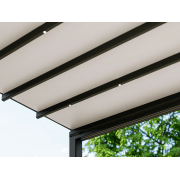 Eclairage Led Pergola Toile Rétractable Grande S-Luxe Sauleda® Adossée