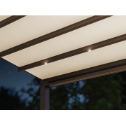 Lumière Led Pergola Toile Rétractable Grande S-Luxe Sauleda® Adossée