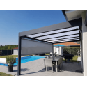 Pergola Aluminium V3 Polycarbonate 32mm Adossée Sur Mesure