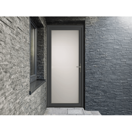 Porte d'Entrée Aluminium Stan Vitrage Intégral Sur Mesure