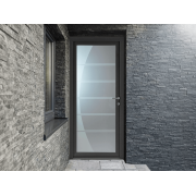 Porte d'Entrée Aluminium Mila Vitrage Intégral Décors Sur Mesure