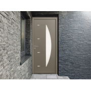Porte d'Entrée Aluminium Orphie Demi-Lune Sur Mesure