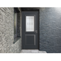 Porte d'Entrée Aluminium 80 Ariane Vitrage Décors Barreaux Sur Mesure