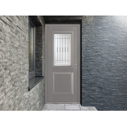 Porte d'Entrée Aluminium Ariane Vitrage Décors Barreaux Sur Mesure