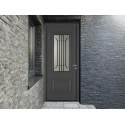 Porte d'Entrée Aluminium 80 Zia Vitrage Décors Barreaux Sur Mesure